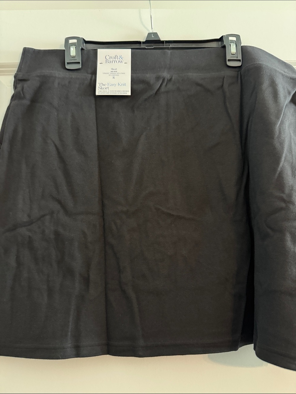 croft & barrow Black Easy Knit Skort